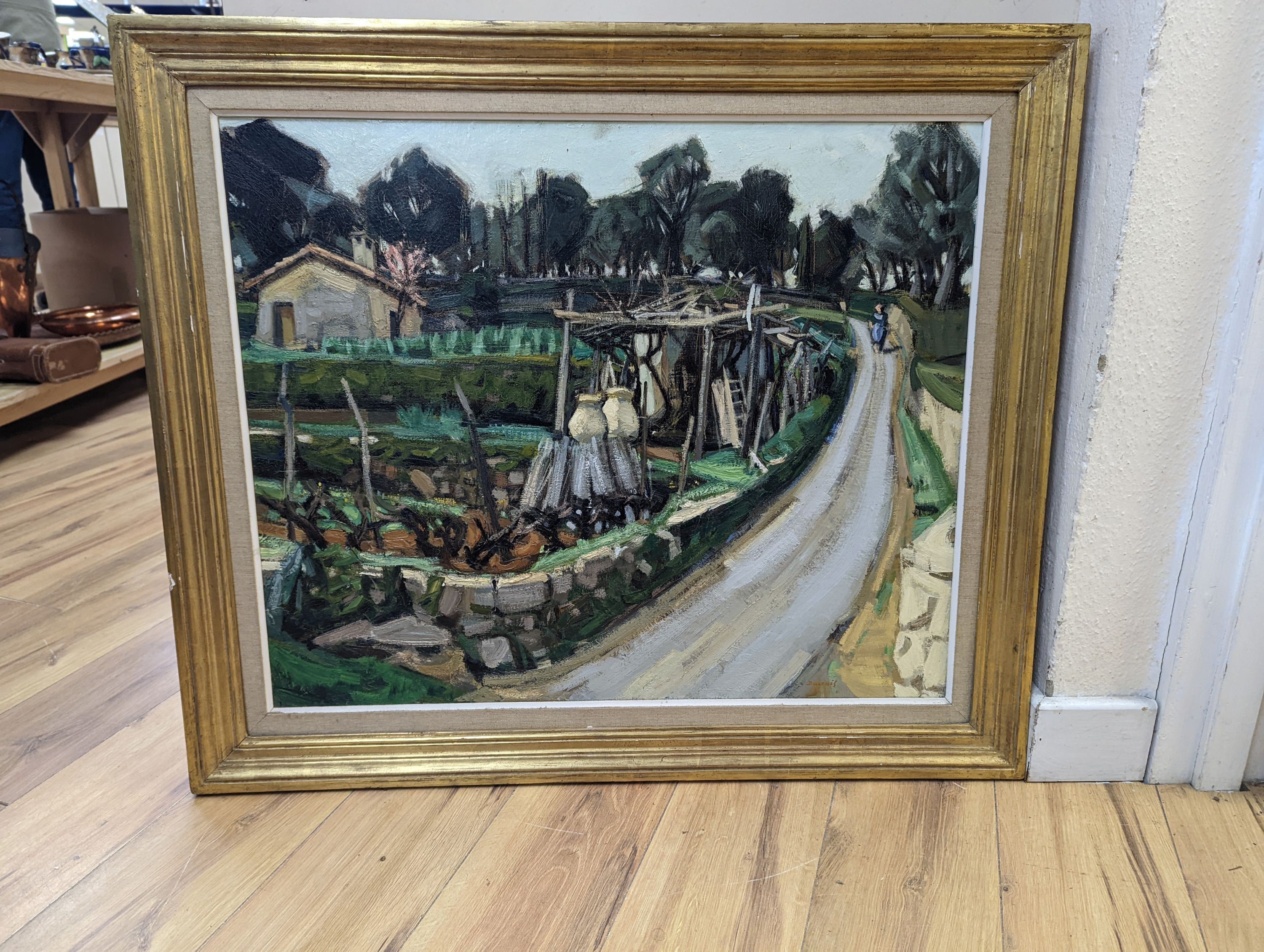 Michel Dureuil (1929-2011), oil on canvas, La Route de la Cherie, signed, 59 x 72cm